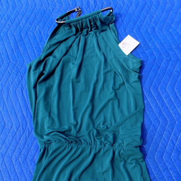 Jessica Simpson Green Halter Necklace Dress - Size 6 - Picture 1 of 5